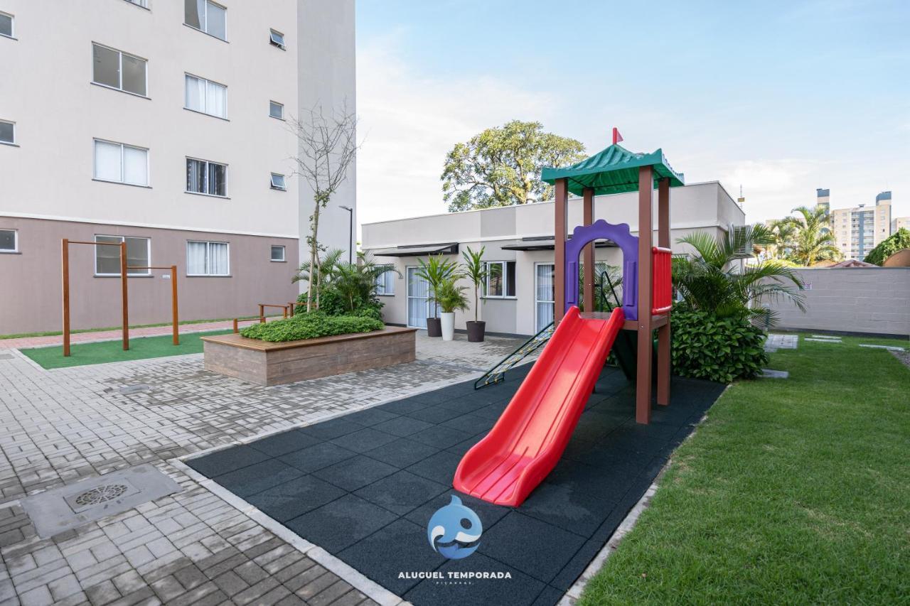 PiçarrasApartamento 150M Da Praia Com Sacada, Wi-Fi Ar Condicionado, Piscina, Portaria 24H, Playground E Vaga De Garagem公寓 外观 照片